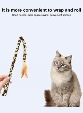 Colorful Leopard Pattern Cloth Strip Short Feather Tease