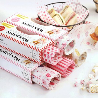 50pcs/Lot Wax Paper Food Grade Grease Paper Food Wrappers Wr