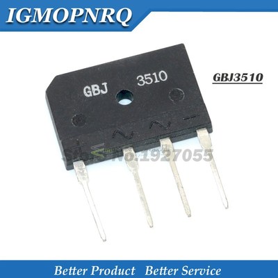 5PCS KBJ3510 GBJ3510 J3510 35A 1000V BRIDGE RECTIFIER Flat b