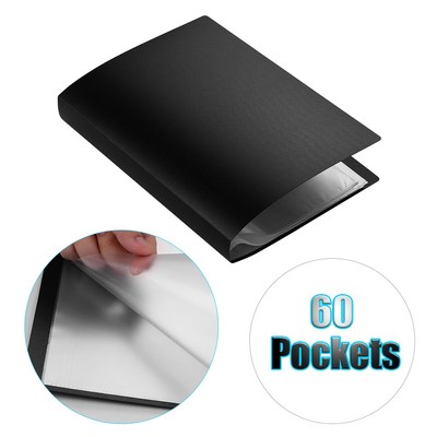 A4 Clear 60 Pockets Display Book Presentation Book with Tran