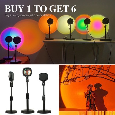 Sunset Lamp USB Rainbow Projector Lamp 180° Rotatable Lamp