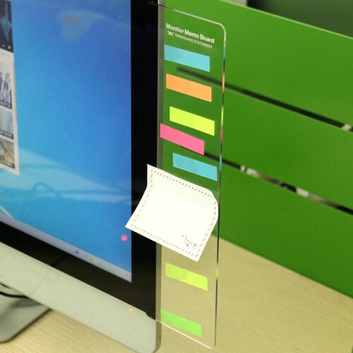1PC Message Memo Board PC Screen Computer Monitors Side Pane