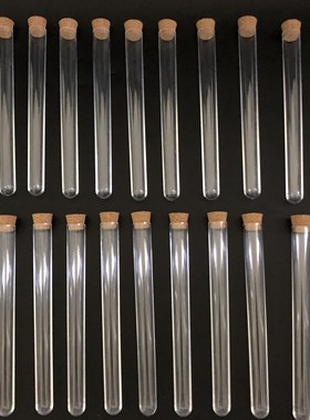 (10pcs/pack) 15x150mm Clear Plastic test tubes with Corks St