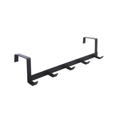 Hat Clothes Hook Hanger No-Punching With 5 Hooks Over-The-Do