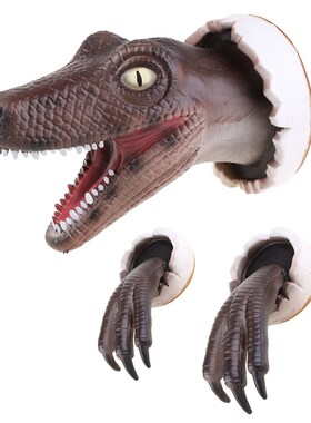 3D Dinosaur Simulation Ornaments Velociraptor Set Resin Wall