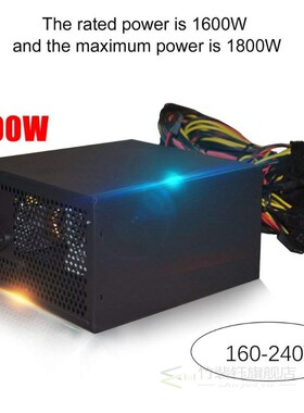 1800W PC Power Supply 1800W ATX PSU for RX470 RX580 RX570 RX