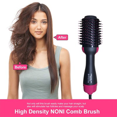 One Step Hair Dryer Hot Air Brush Hair Straightener Comb Cur