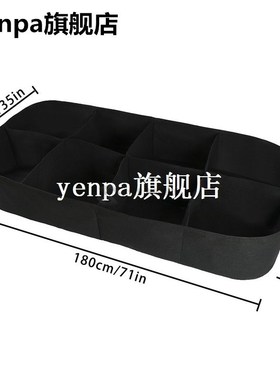 Fabric Garden Plant Bed, 8-Hole Rectangular Planting Contain
