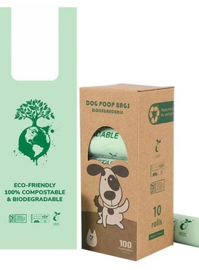 5pcs/10pcs Biodegradable Dog Poop Bag Pet Outing Garbage Bag