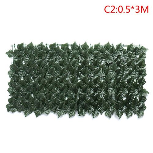 0.5*3M 0.5*1M Garden Plant Fence Artificial Faux Green Leaf
