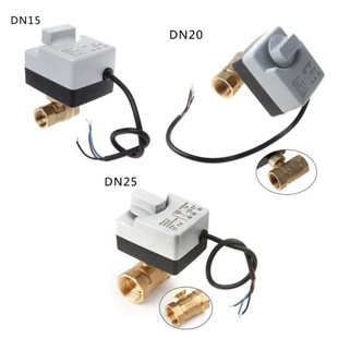 220V Ball DN25 Motorized Way DN20 Wire Brass DN15 Val