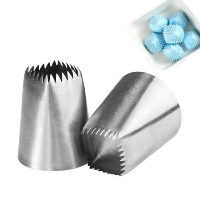 2pcs/set Large Size Square Icing Piping Nozzles Cake Decorat