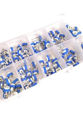 100Pcs/Box Adjustable Potentiometer Resistor Kit RM065 500 -
