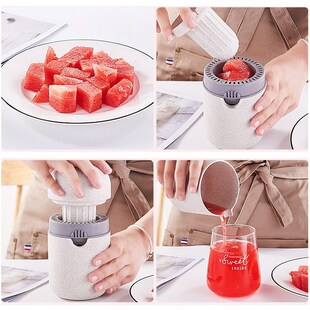 MINI Hand Juicer Citrus Orange Squeezer  Lid Rotation Press