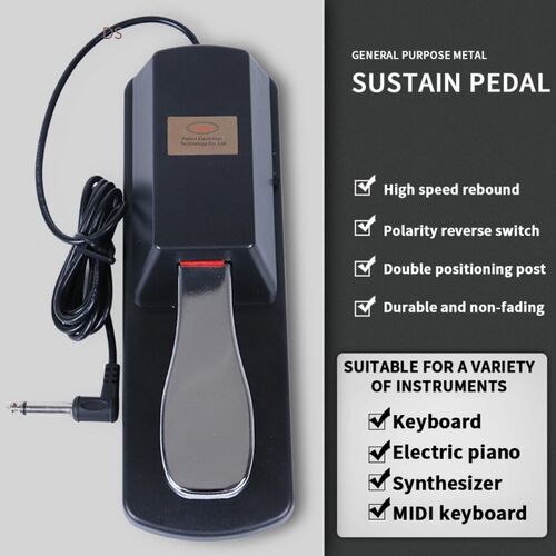 6.5mm Hole Piano Keyboard Sustain Damper Pedal for Casio Yam