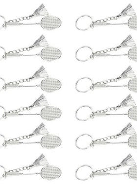 Sports Ball Keychain  Mini Metal Sports Keychain Cute Badmin