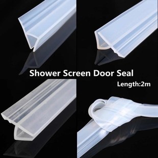 2M 6mm/8mm Bath Shower Screen Door Sealing Strip for Glass T