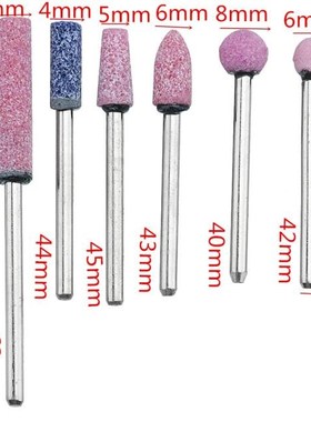 6pcs/set 3mm Red Corundum Grinding Head Electric Grinder Hea
