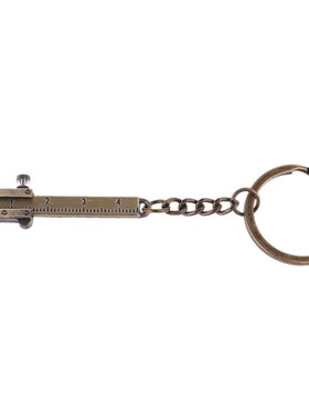 Portable Mini Vernier Caliper Measure Tools Key Chain Zinc A