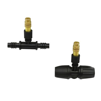 Garden Brass Atomized nozzle with 8mm hose connector Greenho