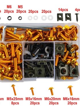 177pcs/set Fairing Bolt Kit Bodywork Screws for Honda CBR600