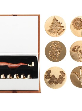 6pc Seal Stamp  Set Replaceable Sealing Wax Diversiform Vint