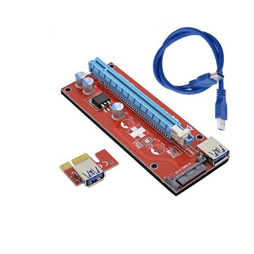 USB3.0 Converter PCI-E Express 1x to 16x Riser Card 60CM SAT