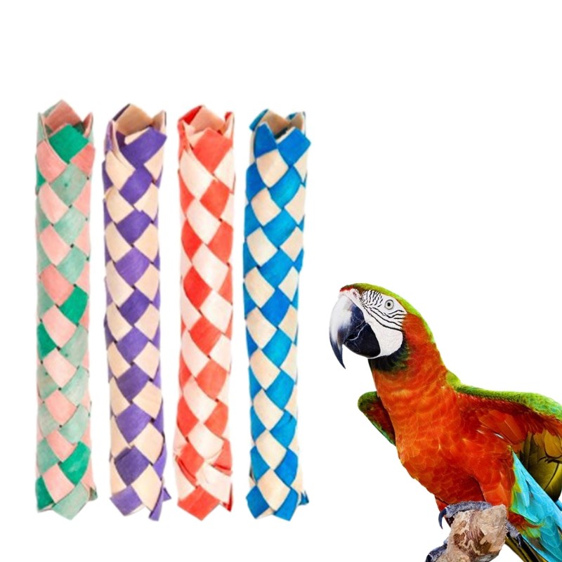 24Pcs Bird Parrot Chewing Foamy Toys Multicolor Foraging Pul
