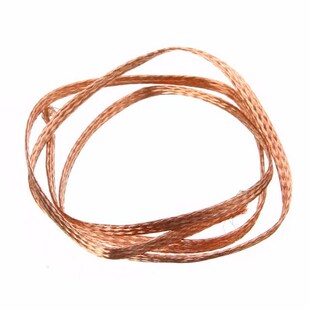1m 3.3ft Length Flat Pure Copper Braid High Flexibility 6mm