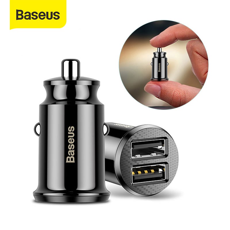 Baseus Mini Car Charger  iPhone Xr X 8 7 6 Dual SB Car Charg
