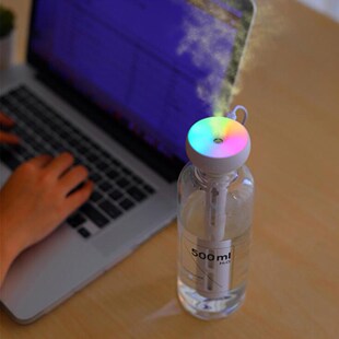 USB Portable Air Humidifier Bottle Aroma Diffuser Silent Min