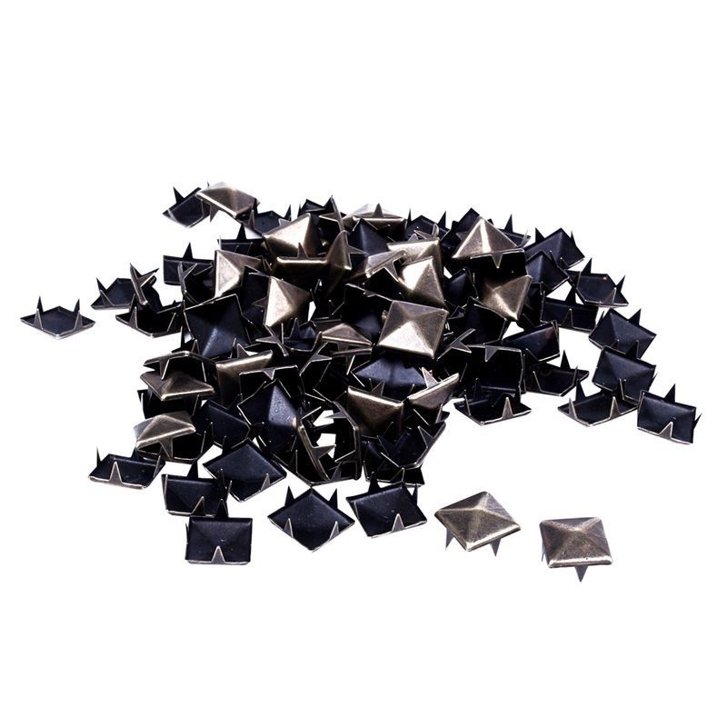 100pcs claw nails punk rivets studs square bronze pyramid