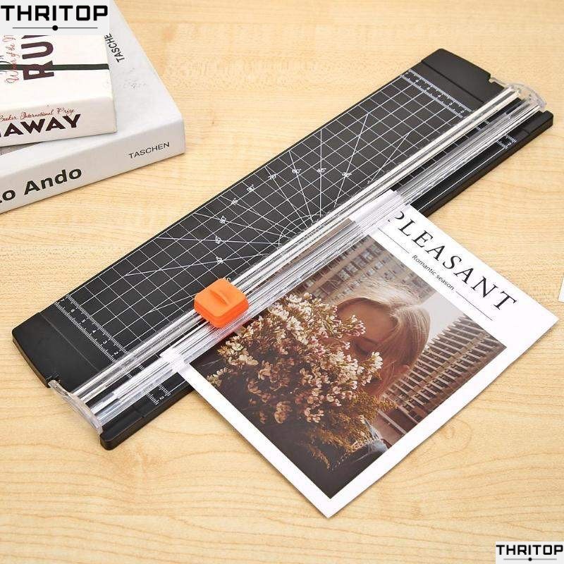 POrtaBle PaPer Cutter PlaStiC BaSe OffiCe HOme StatiOnery Kn
