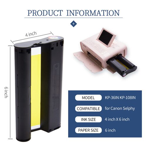 for Canon Selphy Color Ink Paper Set Compact Photo Printer C