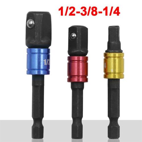 3PCS Drill Socket Adapter Converter For Impact Driver With H