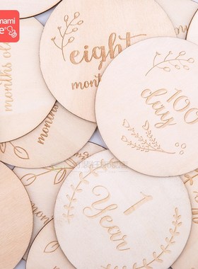 Mamihome 16pc Baby Wooden Teethers Newborn Milestone Card Pe