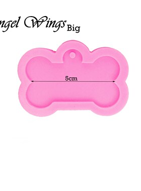 Shiny Dog bone silicone keychain Mold epoxy resin mould dog