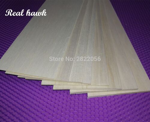 10pcs 500x100x0.75/1/1.5/2/2.5/3/4/5mm AAA+ Model Balsa wood