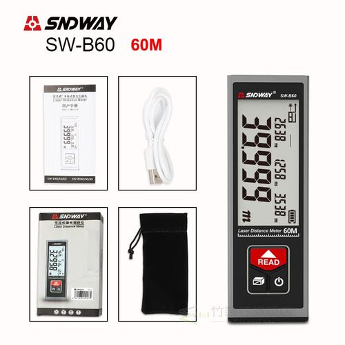 Laser Rangefinder Handheld Laser Distance Meter 40M 50M 60M