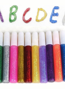 10pcs/Set Colors Drawing Glitter Powder Adhesive Paper Craft
