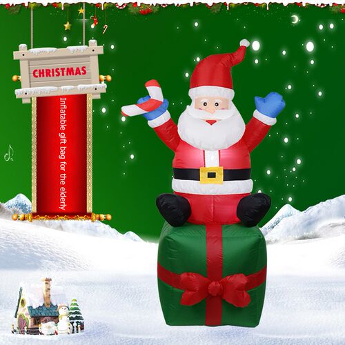 1.8m Inflatable Santa Claus Model Doll Christmas Suit Decora