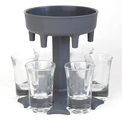 6 Shot Glass Dispenser Holder Carrier Caddy Liquor Dispenser
