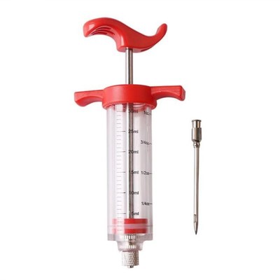 Qft346 Bbq Meat Syringe Marinade Injector Turkey Chicken Fla