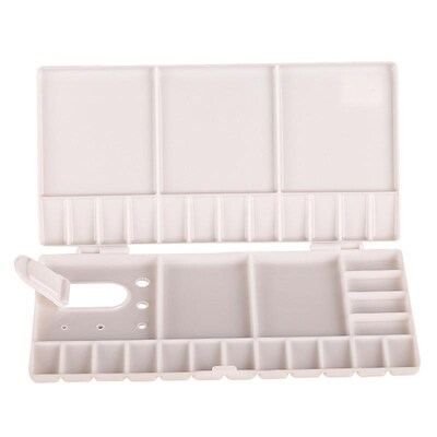 Plastic Painting Pallet Watercolor Palette Folding Paint Tra