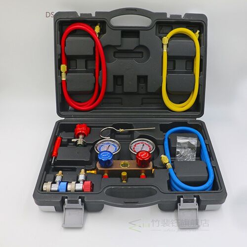 Car air conditioning fluoride tool kit Double meter valve Un