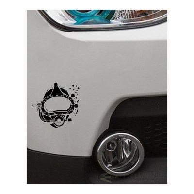 16.6*15.1CM Funny Scuba Diver Diving  Silhouette Car ers Vin