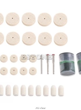 35Pcs Soft Felt Polishing Buffing Burr Wheel Kit  Dremel Rot