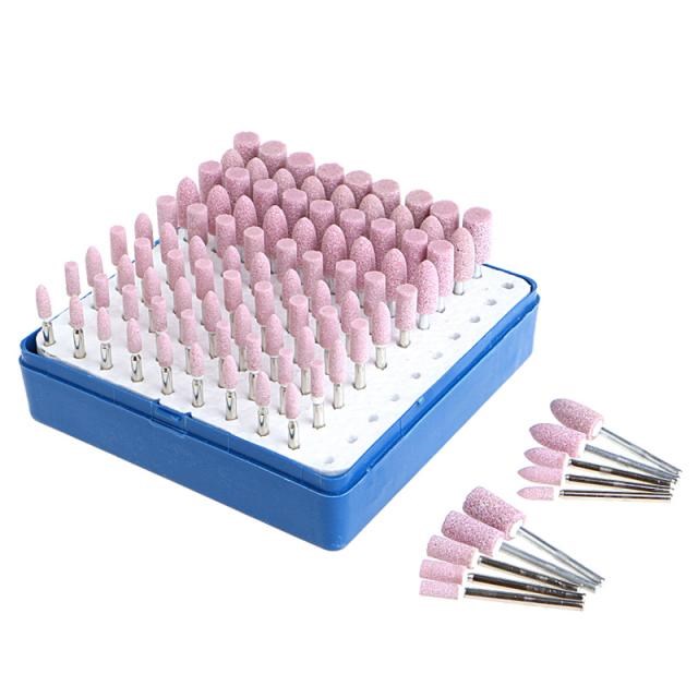 100Pcs/Set Abrasive Stone Points Electric Polishing Grinding