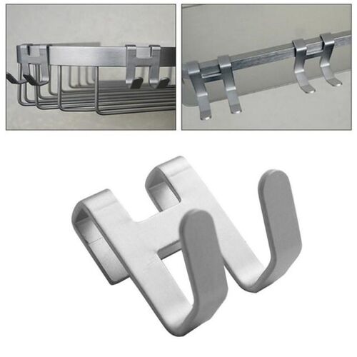 Space Aluminum Metal Door Hook Punch-free Wall Hanging Hook