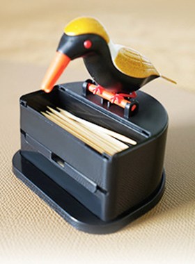 Automatic Toothpick Holder Square Small Bird Toothpick Box H